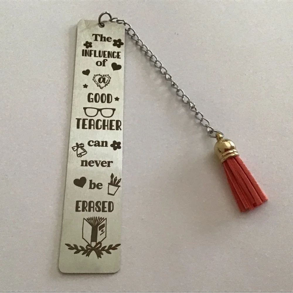 Metal Bookmarks with  Tassel  - Teacher Appreciation Bookmarks - Teacher gifts. - Picture 9 of 16